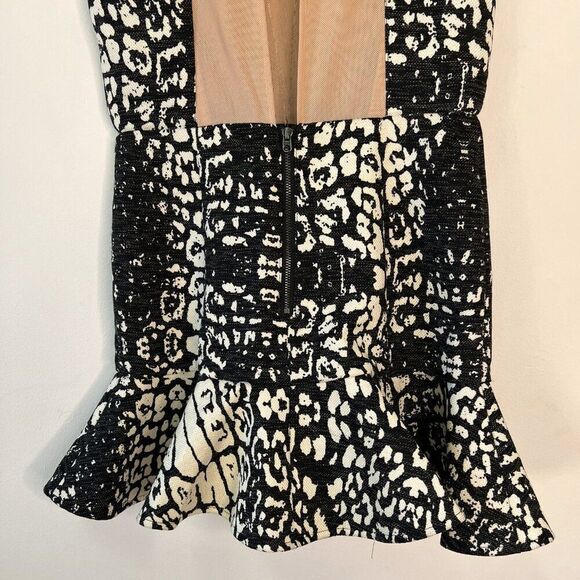 Stylestalker Rumor Has It Black and White Mini Dress in Leopard - Picture 7 of 9